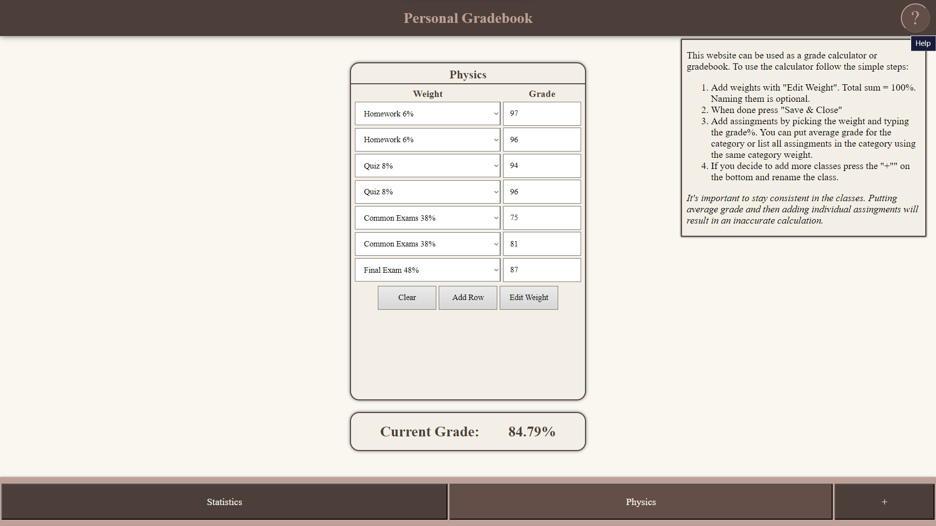 Grade Calculator